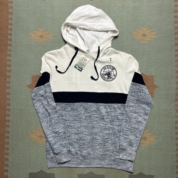 NWT pullover hoodie sweatshirt up north Marquette Michigan moose DEADSTOCK Med - Picture 3 of 8